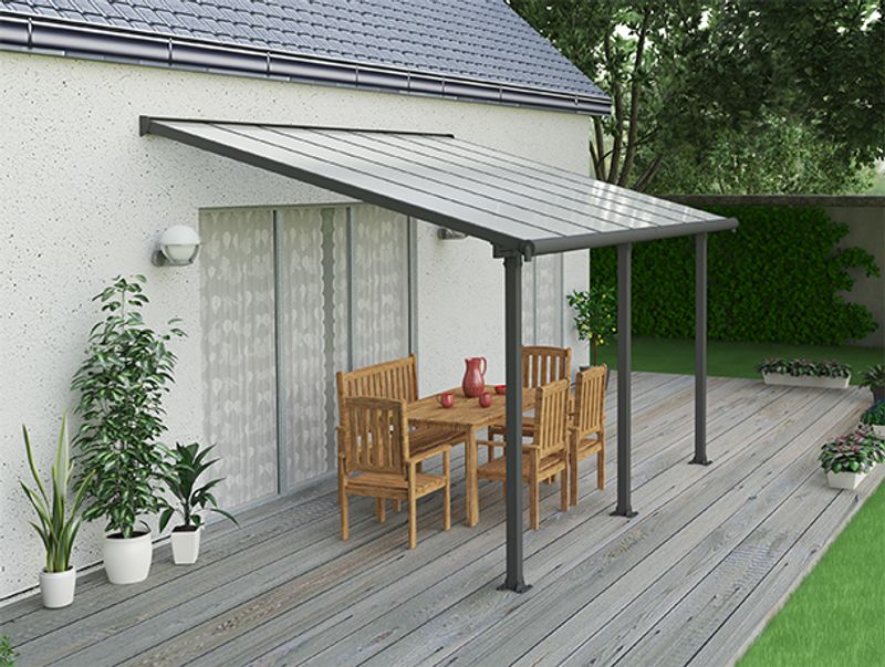 OLYMPIA Terrassetak 3X4.25 GRÅ KLAR